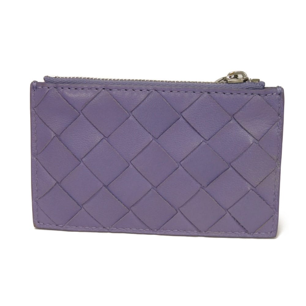 Used 11897 coin key holder 609315 7943 pastel purple RFID IC maxi intrecciato lavender unisex from Japan AUTHENTIC