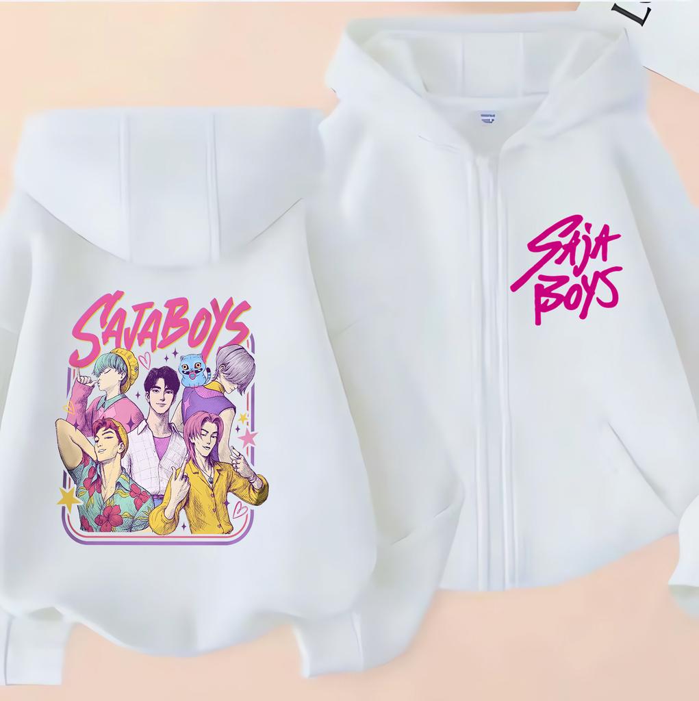 Zip Up Sweatshirts Saja Boys Kpop Demon Hunters Hoodie Children Clothes Kid Girl Boy Sweatshirt Zipper Hoody Baby Top
