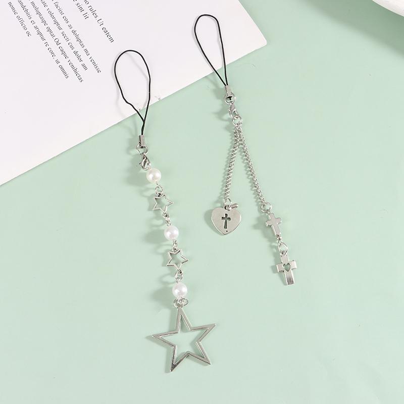 Minimalist Phone Lanyard Cute Star Heart Cross Pendant Phone Strap Phone Charms Accessories