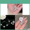 Butterfly Zircon Water Drop Pendant Necklace For Women Fashion Elegant