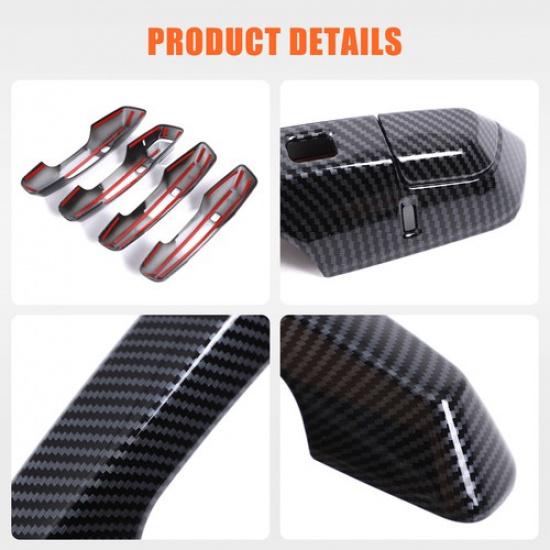 Carbon ABS Car Door Handle Cover Trim Overlay For GMC Acadia Terrain 2025 2026