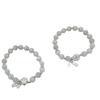 2025 Exquisite Sterling Silver Lotus Bracelet with Crystal White Cat Eye Beads - Luxurious Women's Hand Jewelry