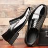 Men's British Style Three-joint Leather Shoes for Work and Casual Wear.