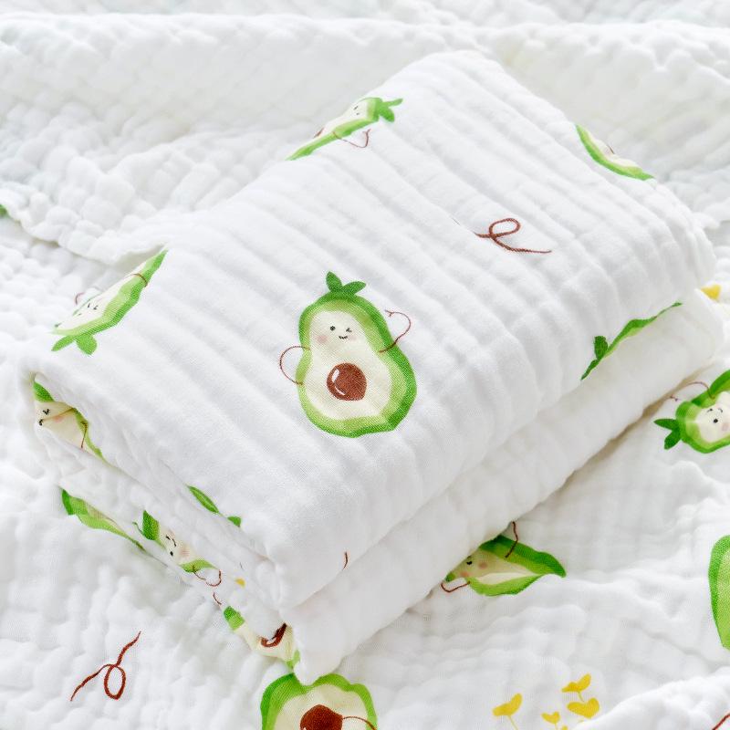 High-Density Six-Layer Pure Cotton Baby Bath Towel and Swaddling Blanket for Newborns and Children