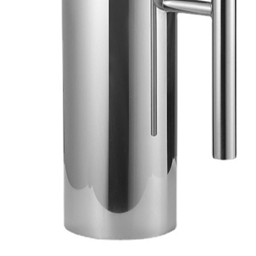 Stainless Steel Water Pitcher with Ice Guard 1.5L Capacity Ergonomic Handle Fruit Pitcher for Cold D