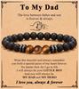 Natursteinarmbänder für Papa Mann Sohn Bruder Freund Vulkanstein Armreif Valentinstag Jahrestag Geburtstag Weihnachtsgeschenke