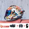 2024 New Motorcycle Professional Racing Flip Up Helmet ABS Material Modular Dual Lens Bluetooth Helmets DOT Certification