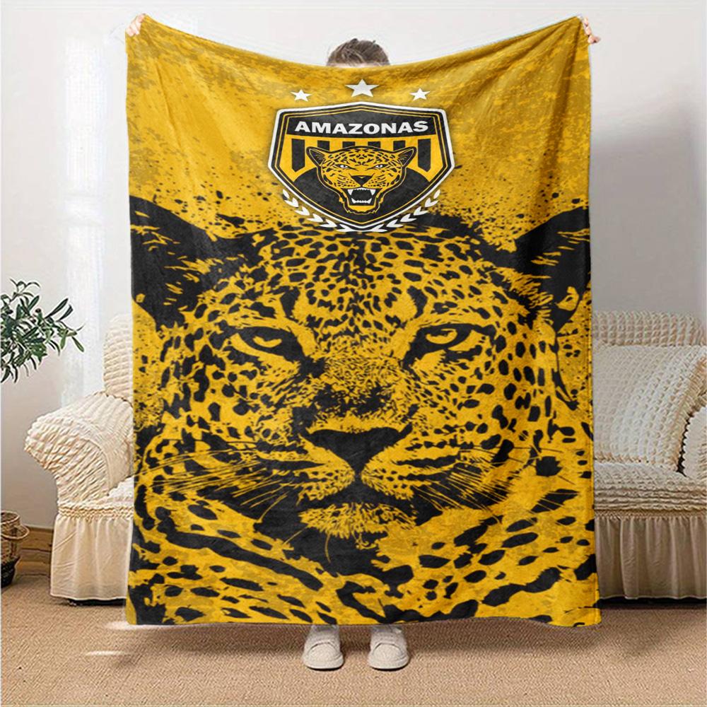 AMAZONAS FC Print Flannel Blanket High Quality Warm Comfortable Cover for All Seasons Perfect for Gifts Home Decor