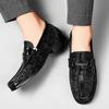 Fashion New High-end Wooden Sole Business Leather Shoes Wine Red Low Heeled Loafers Genuine Leather Fashion Show Designer Wedding Shoes