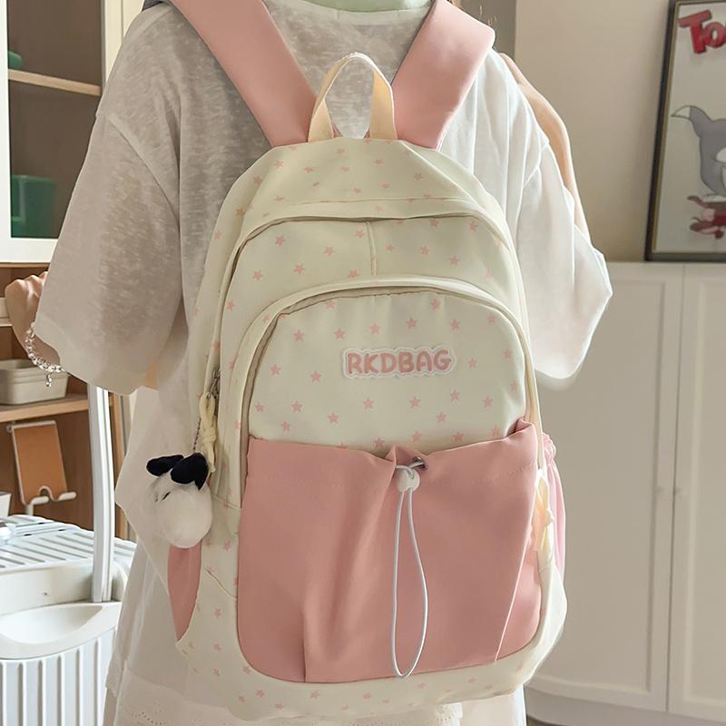 Middle School Student Schoolbag Large Capacity Backpack Nylon Computer Bag Outdoor Travel Commuter Backpack