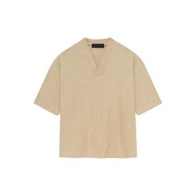 Essentials V-Neck Gold Heather Men Tops Tan 125BT234113F