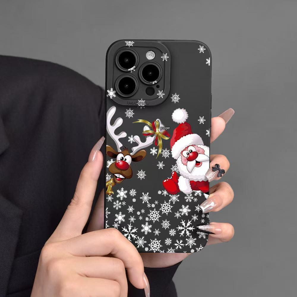 Santa Claus Apple Phone Case for 16 Pro Max, 15 Pro, 14 Plus, 13, X - New Model, Creative & Fashionable