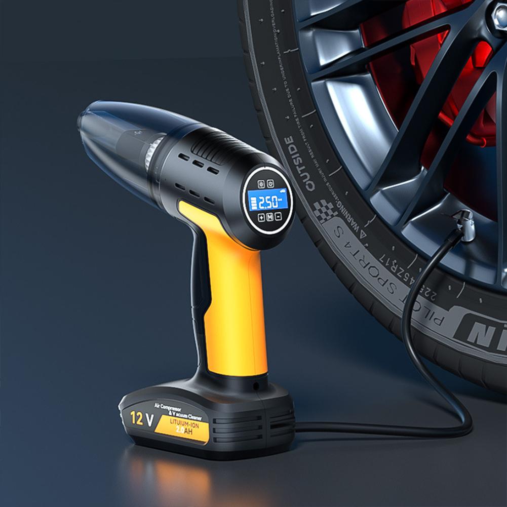 Car Vacuum Cleaner Cordless Tyre Inflator LED 9000Pa Dual-Purpose Wireless Handheld Mini Blower Air Blower Duster for Car