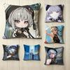 WWuthering Waves Game SSanhua Pillow Case Square DoubleSided Sofa Cushion Cover Bedroom Bedside Pillow