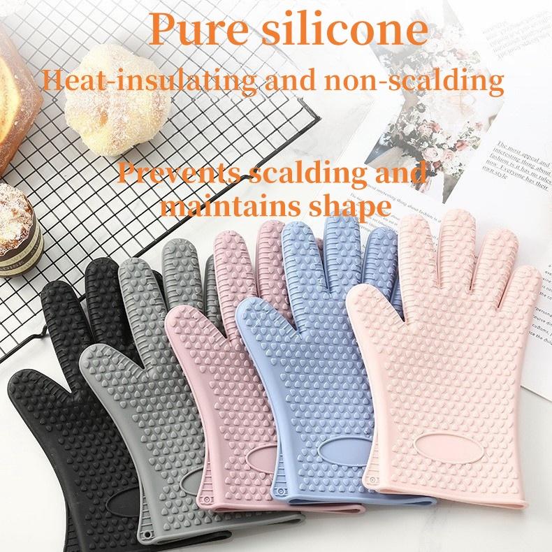 Anti-scald microwave gloves high-temperature resistant oven gloves baking gloves silicone heat-insulating gloves Baking utensils