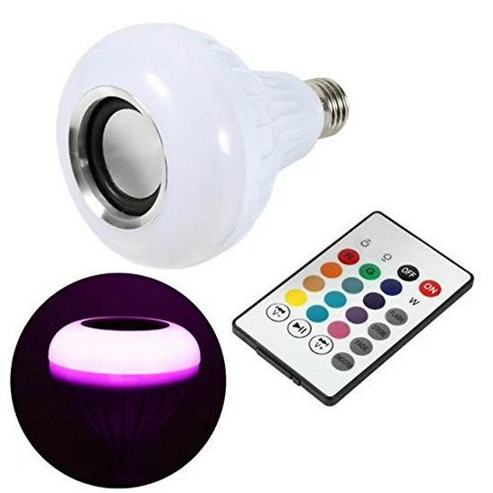 RGB Bluetooth Music Bulb with Remote Control and Speaker
