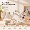 Transparent Cat Whiskers Collection Ornaments Pet Memorial Box  Home Refrigerator Decor