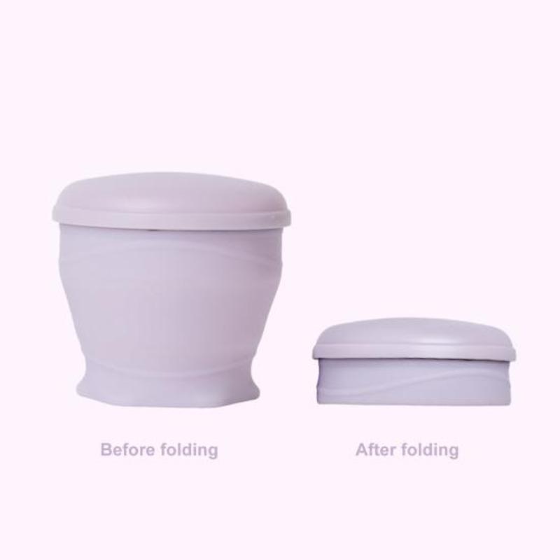 Silicone Folding Water Cup with Lanyard 180ML Reusable Portable Drinking Mug Wide-Mouth