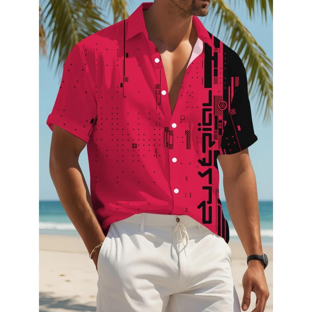 

Men s Hawaiian Shirt High Street Trendy Print Tshirt Casual Lapel Collar Breathable Soft Summer Beach Shirts 5XL
