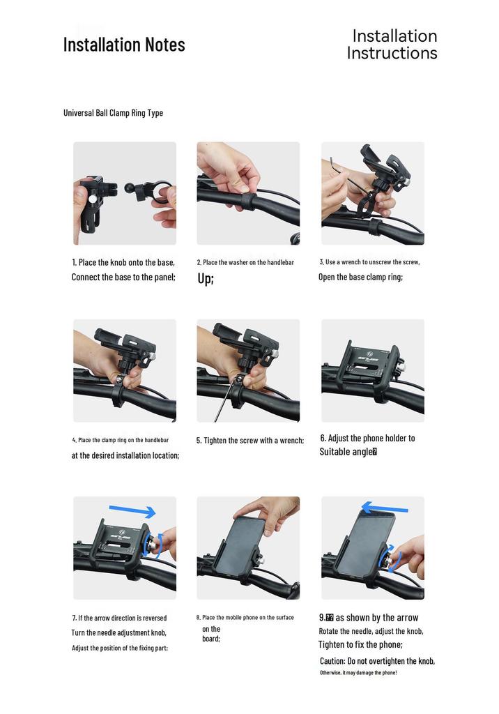 GUB P33 Aluminum Universal Rotating Phone Holder for Bike and Scooter Navigation