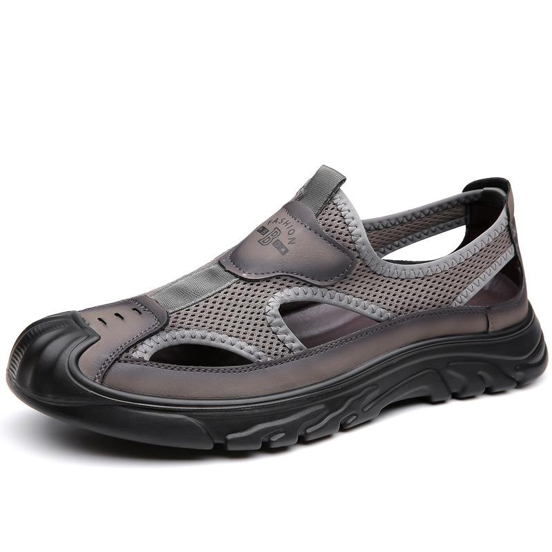 Sandals Men's 2025 New Summer Sports Leisure Breathable Hollow Outer Wear Non-slip Lightweight Hole Beach One Piece 2025