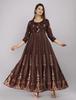 Indian Women Designer Party Wear Printed Viscose Rayon Anarkali Kurta Gown