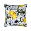 Yellow Lemon Pattern Pillow Case Vintage Pillow Cover Comfy Pillowcases For Living Room Bed Chair