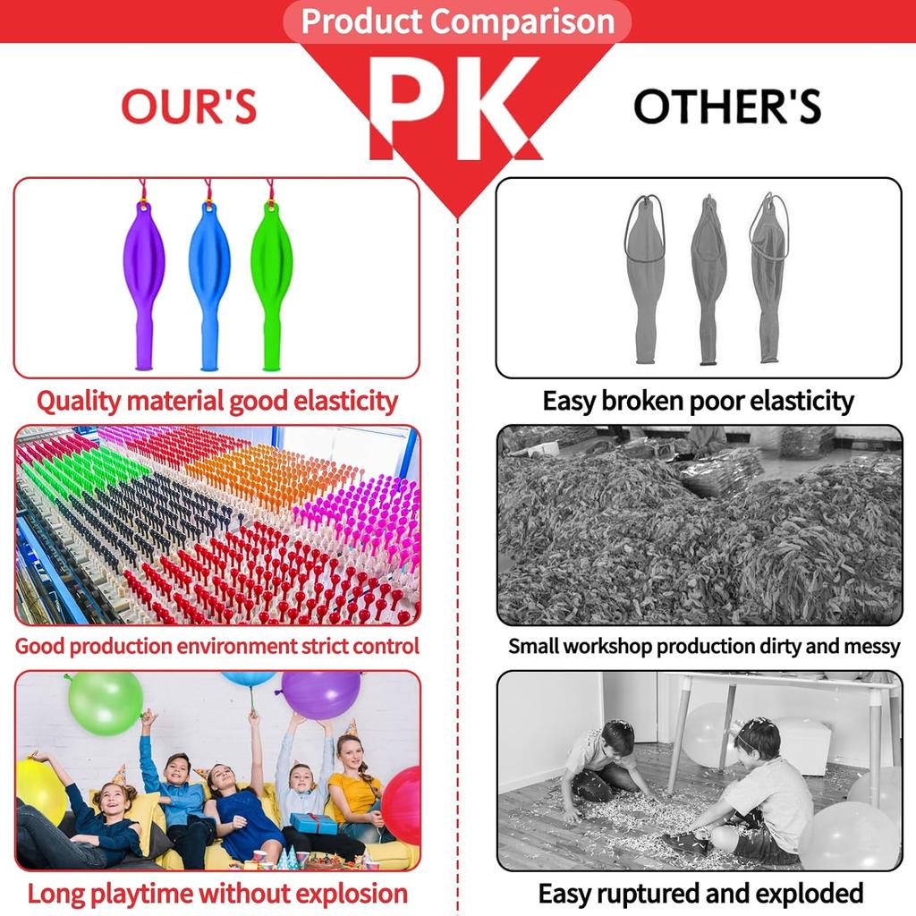 Thickened Punch Balloons with Rubber Band Handle Bouncy Balloons for Kids Birthday Wedding Party Favors Goodie Bag Fillers