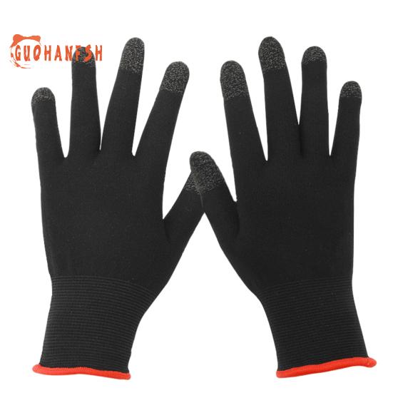 

2 шт., игровые перчатки с сенсорным экраном, дышащие, легкие, теплые, тонкие, защищающие от пота, многофункциональные перчатки для мобильных игр чёрный