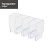 Wall-Mounted Bathroom Organizer White Transparent Cosmetic Storage Shelf
