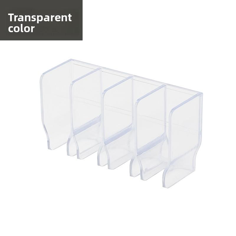 Wall-Mounted Bathroom Organizer White Transparent Cosmetic Storage Shelf