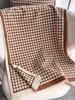 Women Retro Houndstooth Knitted Scarf Headscarf Elegant Ladies Warm Scarve Mujer Party Business Formal Wrap Shawl New Winter