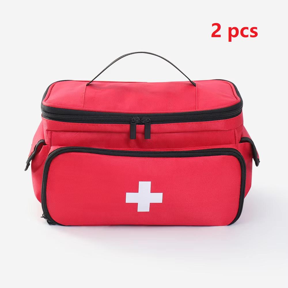 High-Capacity Portable First Aid Kit, Travel Medicine And Medication Storage Bag Oxford Cloth Organizer Box Emergency Survival