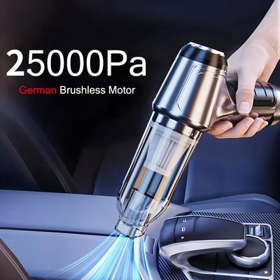 25000PA Haushaltsgerät Auto Staubsauger Kabellos Handstaubsauger Auto Staubsauger Saug- und Blasfunktion 2 IN 1 Tragbarer Starker Saugreiniger