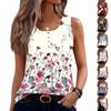 Womens Tank Tops Summer Sleeveless Tops Loose Button Shirts Neck Dress Casual Vest Clothes