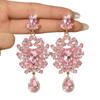 Crystal Micro Inlaid Crystal Earrings Jewelry High-end Design Earrings Modern Style Earrings  Bride