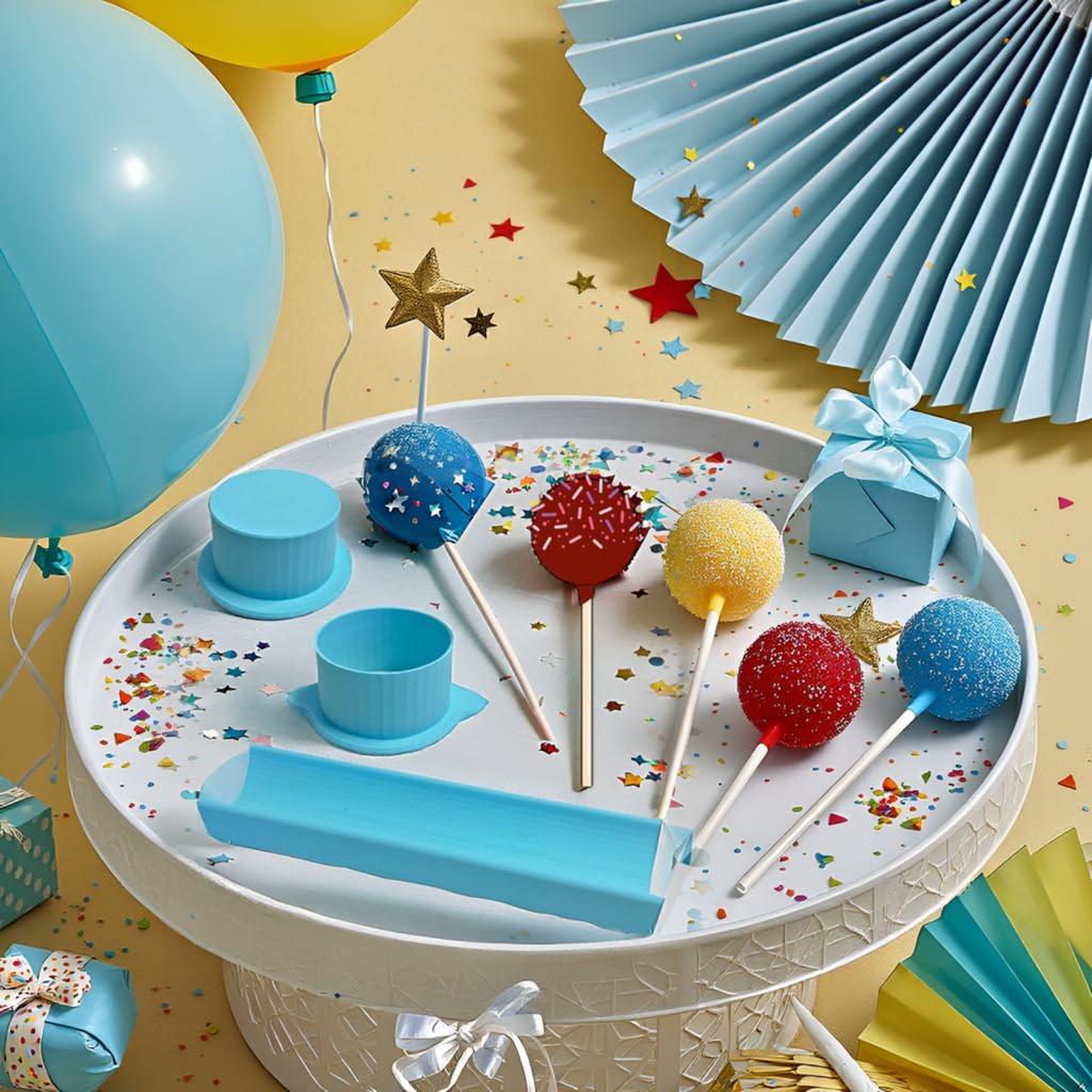 Cake Cutter & Deluxe Cake Mold Set – 9in Rolling Tray Included – Easy To Use Mold For Perfectly Uniform 1.75Cake – Baking Kit For Desserts