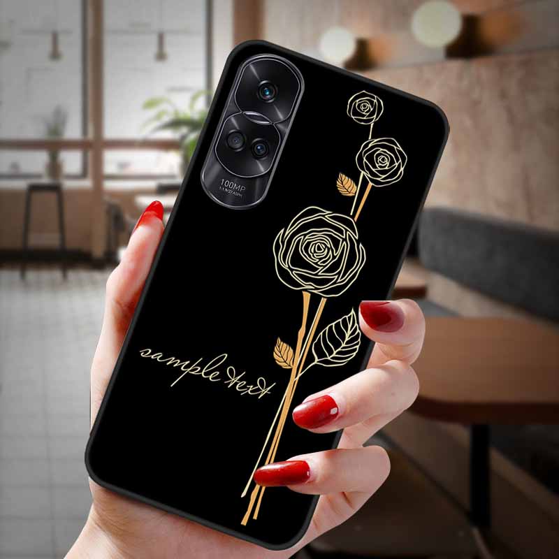 For Honor 90 Lite 5G Case 3D Flower Relief Emboss Silicon Back Cases For Honor 90 Cover Honor90 Pro 90Pro 90Lite Soft Protective