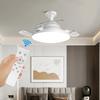 New E27 Silent Ceiling Fan Light Invisible Telescopic Blade Air Circulation Fans Silent Remote Control Dimming Bedroom Home Fans