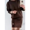 Weiches Strick-Langarmkleid-Set Mit High-Waist-Leggings Lässiges Winter-Outfit
