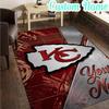 Custom Name Chiefs Helmet  Rug, Office Rug, Chair Rug, Carpet for Living Rooms, Doormat Game Rug Home Decor Christmas Gifts