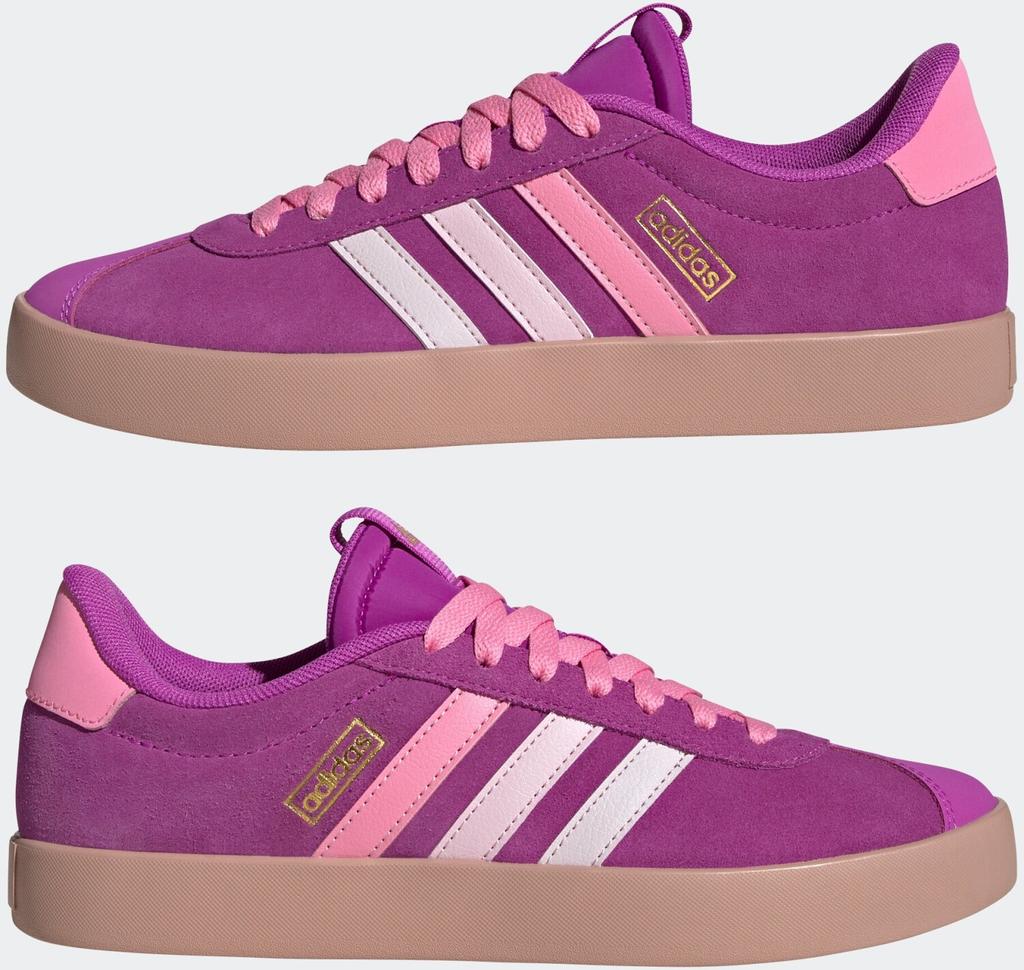 Женские кроссовки Adidas VL Court 3.0 flash pink/bliss pink/gold met
