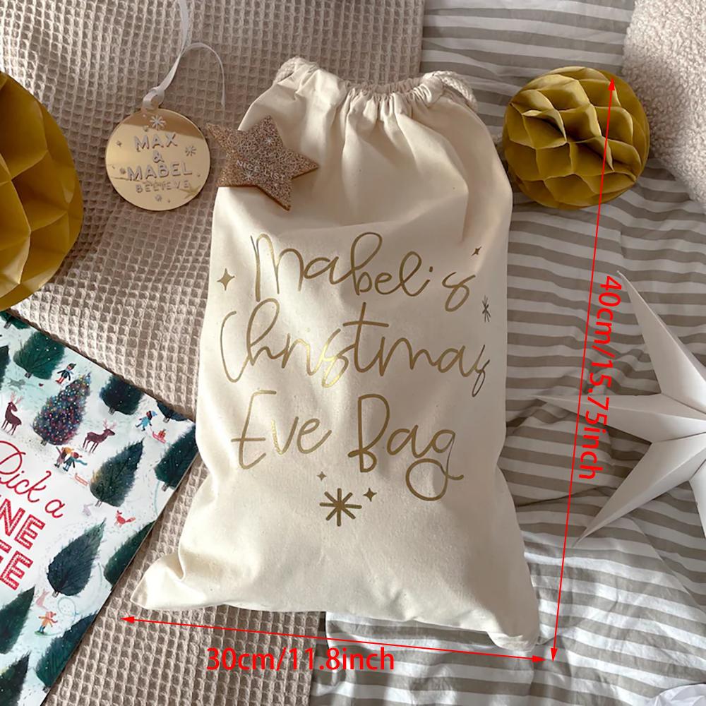 Personalised Christmas Eve Bag Santa Sack Christmas Sack Gift Bag Decoration Box Kids Drawstring Bag Christmas Decoration Item