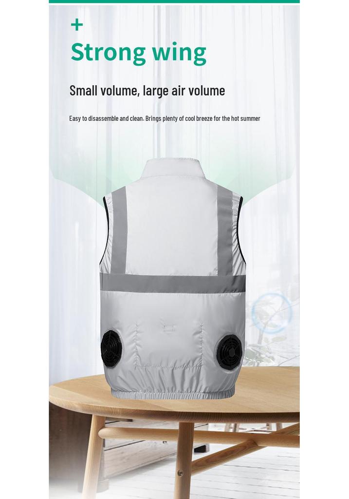 Summer Cooling Fan Vest for Outdoor Heatstroke Prevention