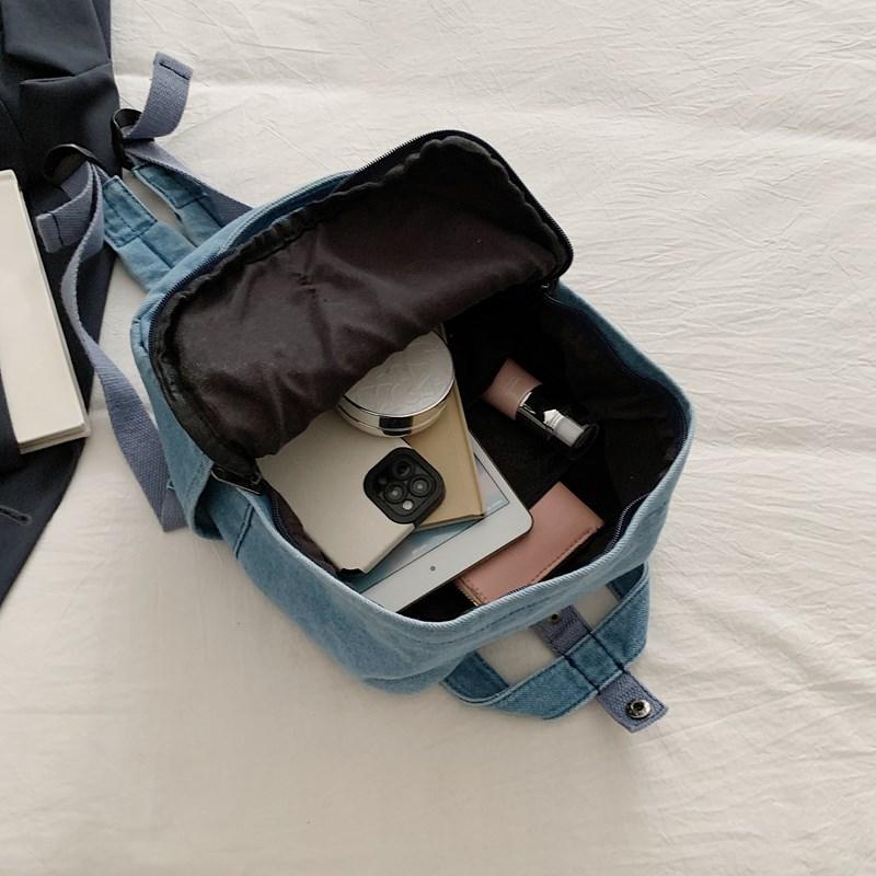 Retro Denim Backpack Student Schoolbag