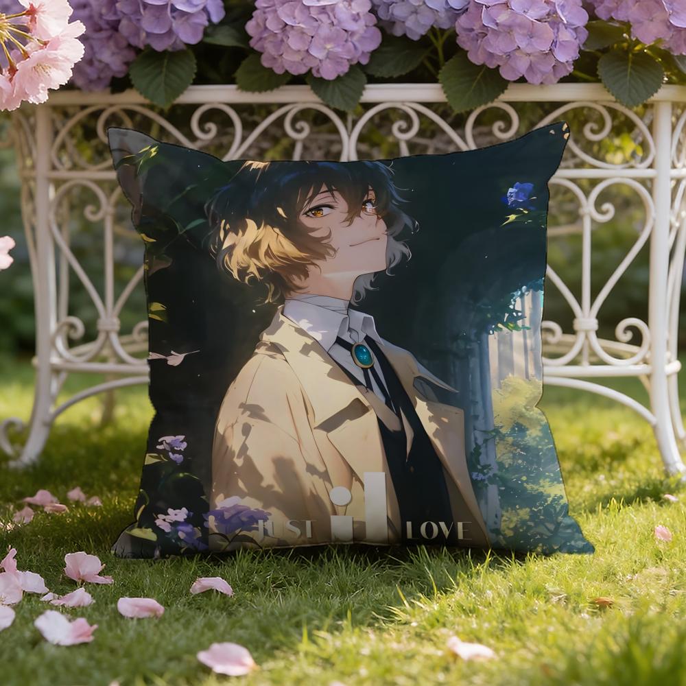 B-Bungo Stray AnimeCani Copricuscino Casa e Auto Copricuscino a Doppia Scena: Reversibile per un Comfort Premium