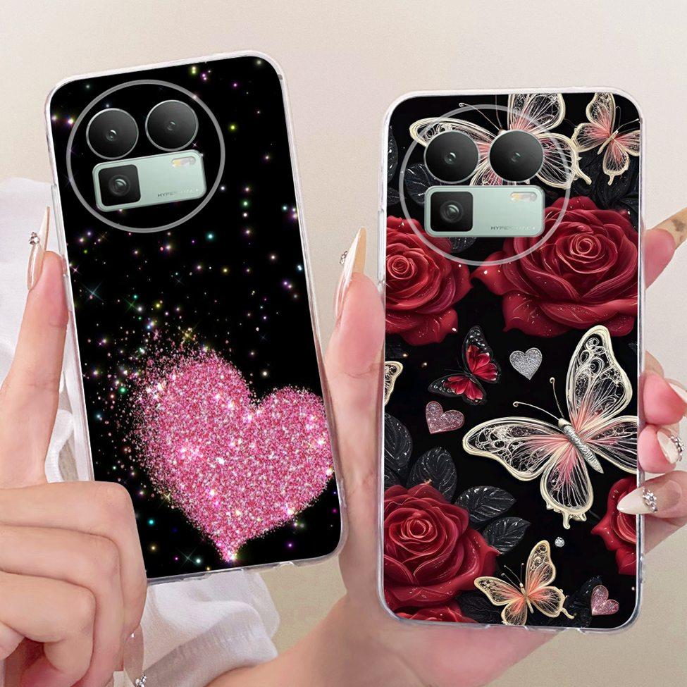 For Realme GT8 Case Cover Cute Cat Fashion Butterfly Luxury Painted Casing For Real me GT8 Bumper
