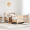 VidaXL Cadre de lit avec tête de lit 90x200 cm bois de pin massif, sommier, cadre de lit simple, cadre de lit en bois massif 3307053