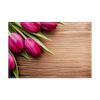 New Rustic Linen Placemats with Pink Flowers Printed Rectangular Insulation Mats Kitchen Dining Room Decorative Table Mats