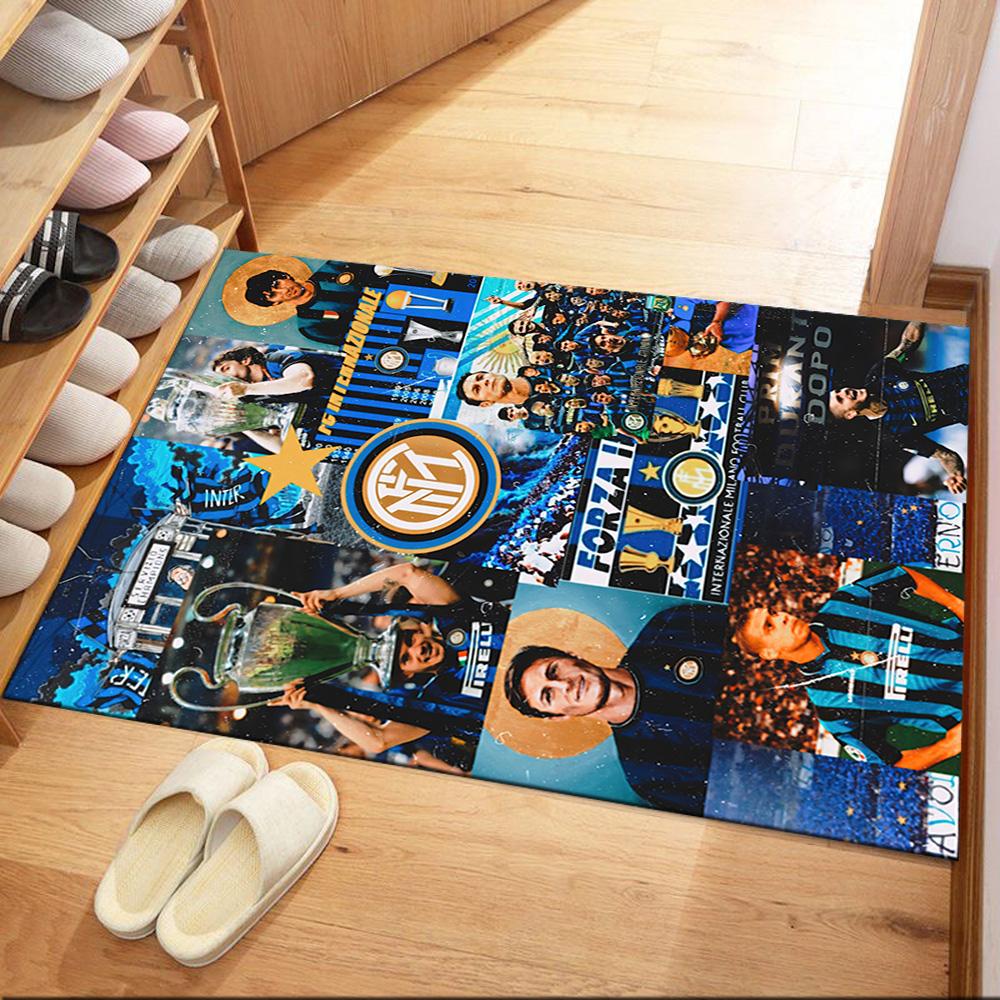 Inter Milan Area Rug Design For Foyer Outdoor Game Room Study Room Antislip Rug Anime Office Decor Birthdaychristmas Gift